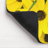 Bright gele bloemen muismat (Hoek)