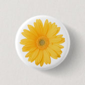Bright Gele Gerbera Daisy Flower Ronde Button 3,2 Cm (Voorkant)