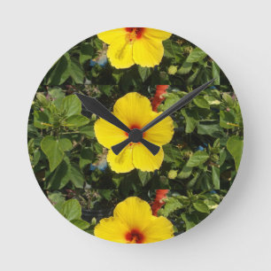 Bright Gele Springtime-ventilator Ronde Klok