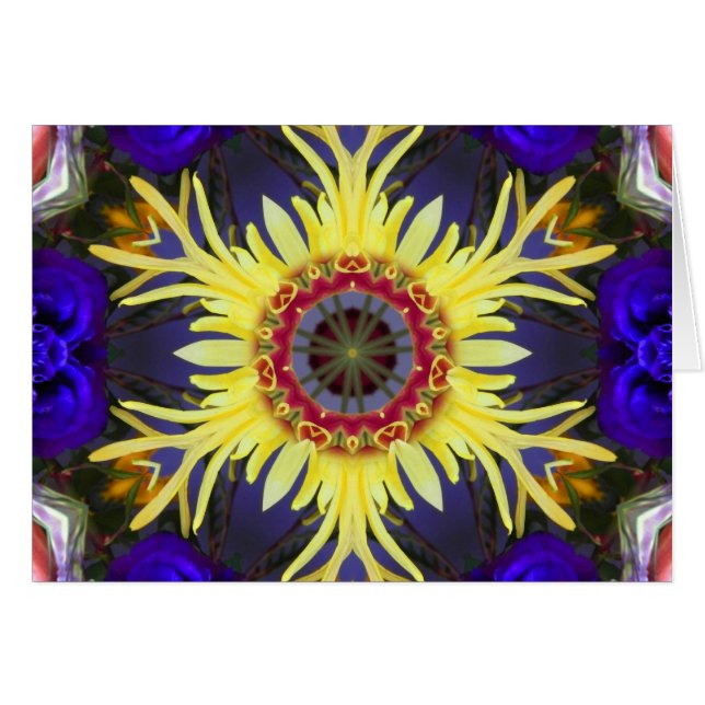 Bright Gele Star Flower Mandala (Voorkant Horizontaal)