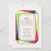 Bright Gem Birthday Party Kaart (Voorkant)