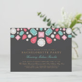 Bright Gems Bachelorette Invitation (Debout devant)