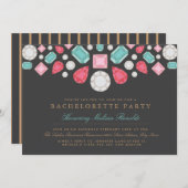 Bright Gems Bachelorette Invitation (Devant / Derrière)