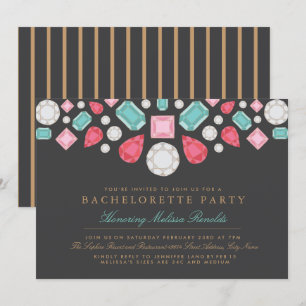 Bright Gems Bachelorette Invitation