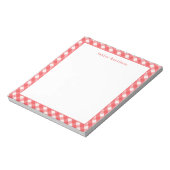 Bright Gingham gepersonaliseerd Notitieblok (Gedraaid)