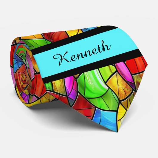 Bright Glas in lood Mosaic Stropdas (Opgerold)