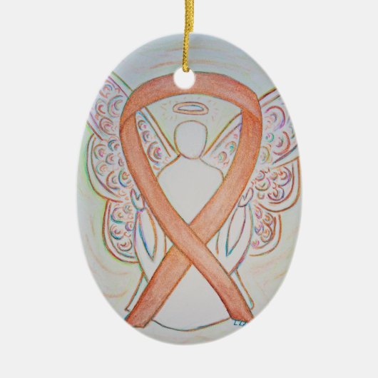 Bright Gold Awareness Ribbon Angel Ornament (Voorkant)
