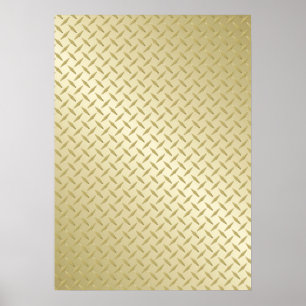 Bright Gold Diamond Bord Pattern Poster