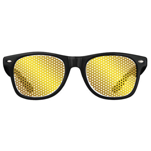 Bright Gold Party-schaduwen Retro Zonnebril (Voorkant)