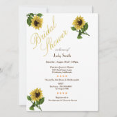 Bright Gold Sunflowers Invitations de douche nupti (Devant)