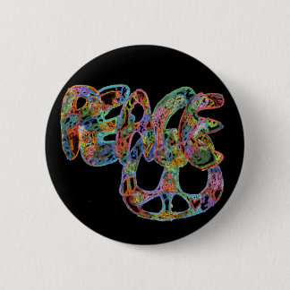 Bright Graffiti Design Peace-Button Ronde Button 5,7 Cm