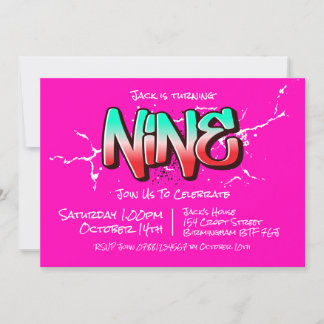 Bright Graffiti Neuf Invitation