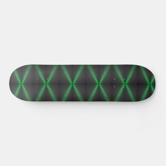 Bright Green and Black Hi Tech Pattern Skateboard (Horizontaal)