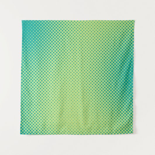 Bright green and turquoise pop art retro backgroun wandkleed (Voorkant)