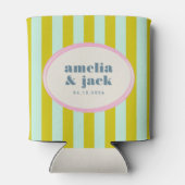 Bright Green Blue Maximalist Blooming Joy Wedding Blikjeskoeler (Achterkant)