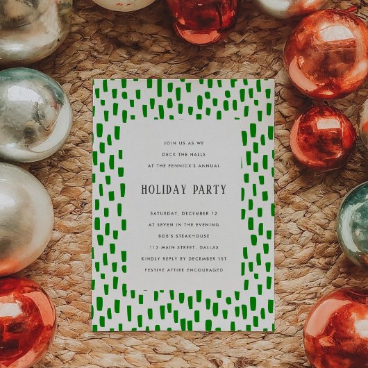 Bright Green Dashing Fête Invitation