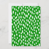 Bright Green Dashing Fête Invitation (Dos)