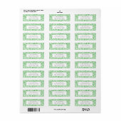 Bright Green Dashing Return Address Label (Full Sheet)
