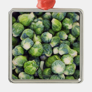 Bright Green Fresh Brussels Sprouts Metalen Ornament