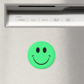 Bright Green Happy Face Magnet Magneet (Insitu (Vaatwasser))