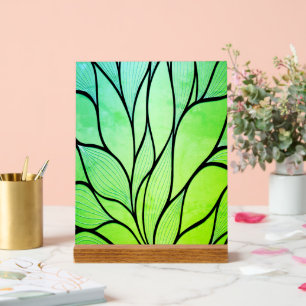 Bright Green Hues Creative Leave Motif