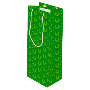 BRIGHT GREEN IRISH CELTIC HOEFIJZERS WIJN CADEAUTAS