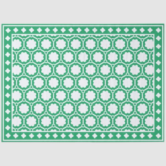 Bright Green Modern Bone Inlay Decoupage Paper Tissuepapier (Voorkant)