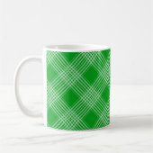 Bright Green Plaid Checked Pattern Koffiemok (Links)
