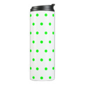 Bright Green Polka Dots Thermosbeker (Gedraaid links)