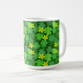 Bright Green Shamrock Coffee Mug (Devant droit)