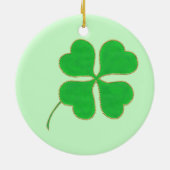 Bright Green Shamrock Gold Dots Trim, Ornements (Dos)