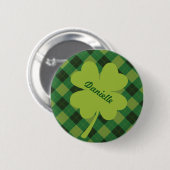 Bright Green Shamrock - persoonlijke pincode Ronde Button 5,7 Cm (Voorkant /achterkant)