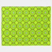 Bright green towel with intricate circular pattern fleece deken (Voorkant (Horizontaal))
