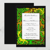 Bright Greens Celtic Animaux Faire-part de mariage (Devant / Derrière)