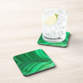 Bright-groen malachietmineraal onderzetter (Rechterzijde)