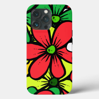 Bright Grouping van zomerbloemen iPhone 13 Pro Hoesje