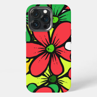 Bright Grouping van zomerbloemen iPhone 13 Pro Hoesje