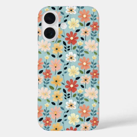 Bright Hand Drawn Wildflower Meadow Case-Mate iPhone Case (Achterkant)