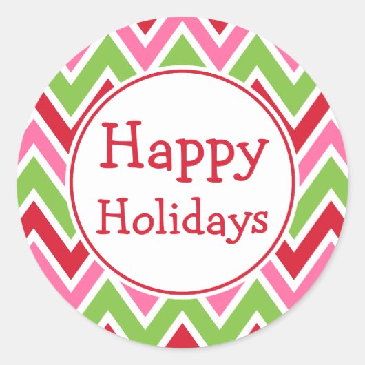 Bright Happy Holidays Stickers (Devant)