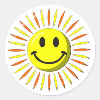 Bright Happy Smile - Gezicht Ronde Sticker