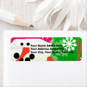 Bright Happy Snowman Adresse de retour Étiquettes (En situation)