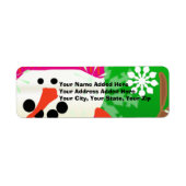 Bright Happy Snowman Retour Adreslabels Etiket (Voorkant)