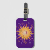Bright Happy Sunburst Bagagelabel (Voorkant (verticaal))