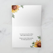 Bright Happy Sunflowers Carte de remerciements (Intérieur)