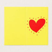 Bright Heart Platonic Valentine Carte pour notes 2 (Outside Unfolded)