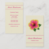 Bright Hibiscus Flower Visitekaartje (Voorkant / Achterkant)