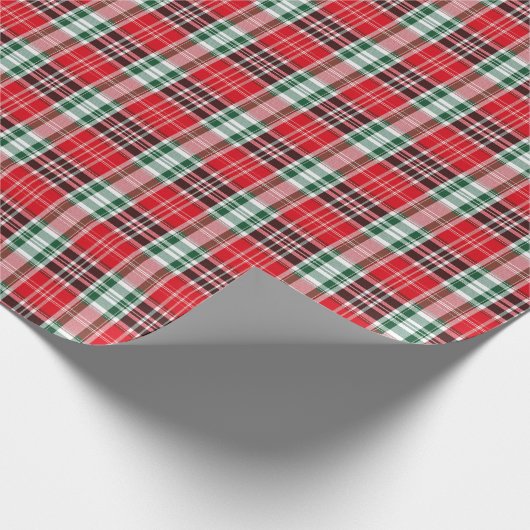 Bright Holiday Plaid Cadeaupapier (Hoek)