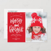 Bright Holiday script kerstvakantie Briefkaart (Voorkant / Achterkant)