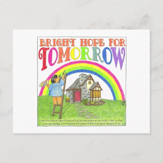 Bright Hope for Tomorrow Inspirational Postcard Briefkaart (Voorkant)