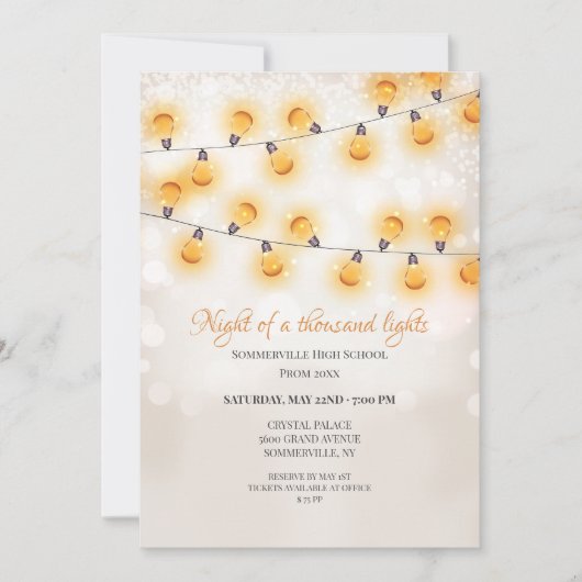 Bright Hung Lights Prom Kaart (Voorkant)